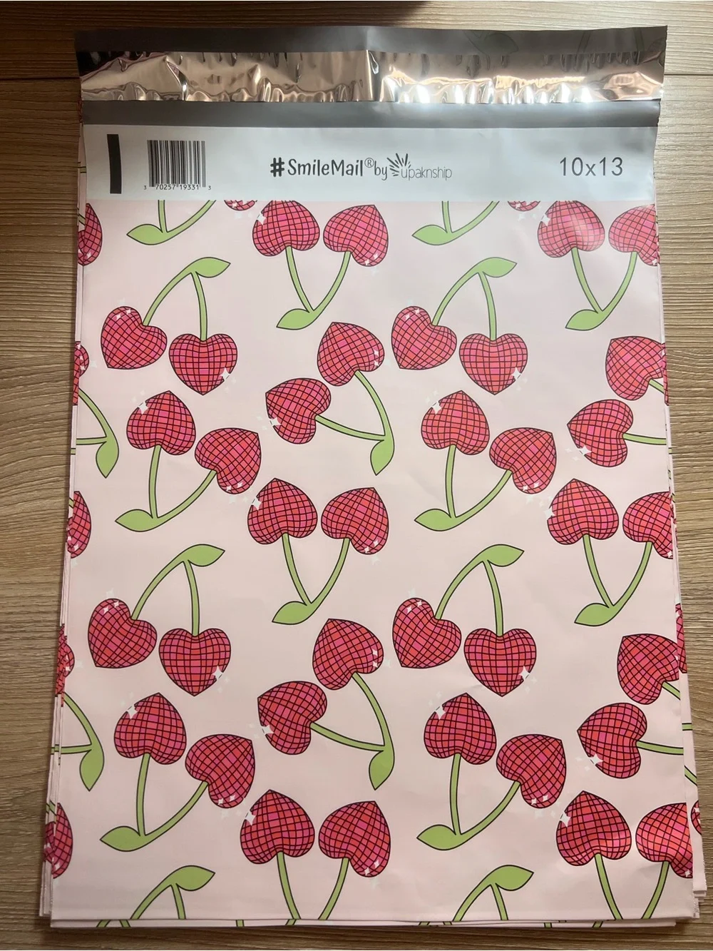 25 Cherry 10x13 Poly Mailers & 25 Thank You Cards 50PC Shipping Bundle